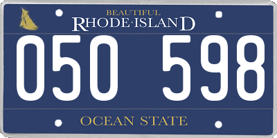 RI license plate 050598