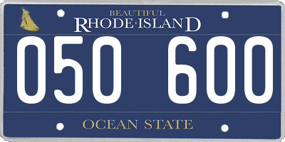 RI license plate 050600