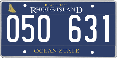 RI license plate 050631
