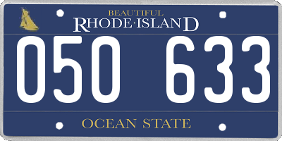 RI license plate 050633