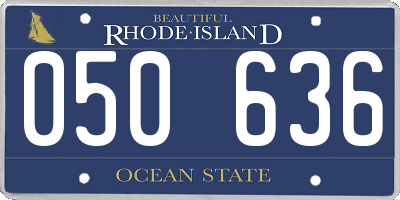 RI license plate 050636