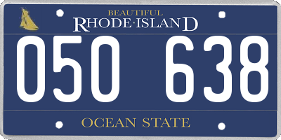 RI license plate 050638
