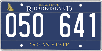 RI license plate 050641