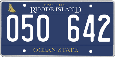 RI license plate 050642