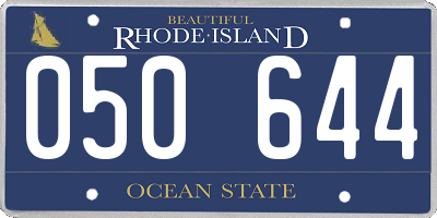 RI license plate 050644