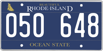 RI license plate 050648
