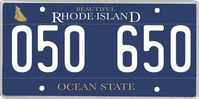 RI license plate 050650