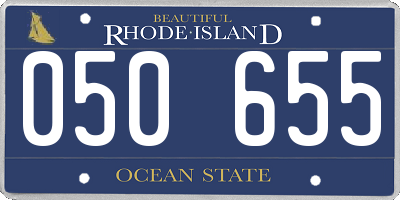 RI license plate 050655