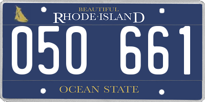 RI license plate 050661