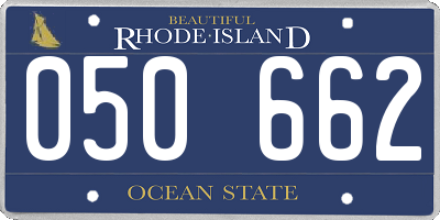 RI license plate 050662