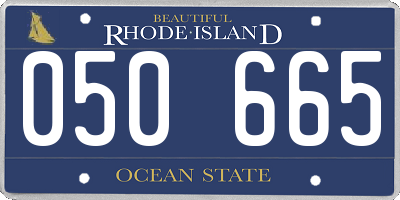 RI license plate 050665