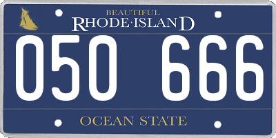 RI license plate 050666