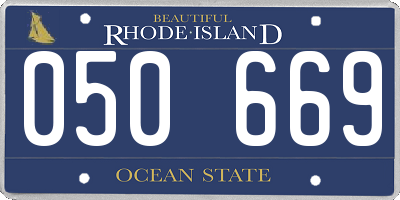 RI license plate 050669