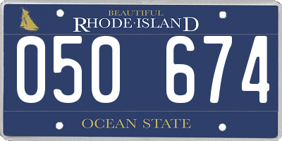 RI license plate 050674