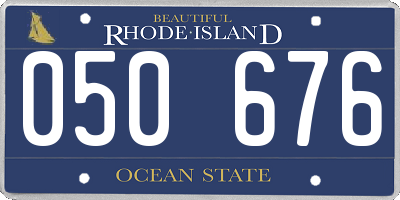 RI license plate 050676