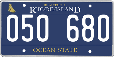 RI license plate 050680
