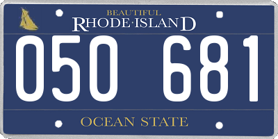 RI license plate 050681