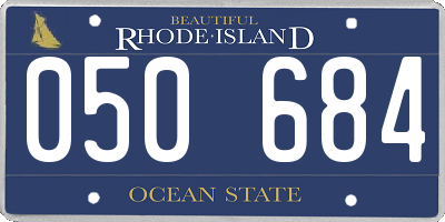 RI license plate 050684