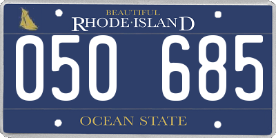 RI license plate 050685