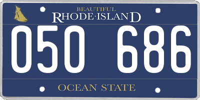 RI license plate 050686