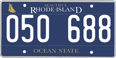 RI license plate 050688