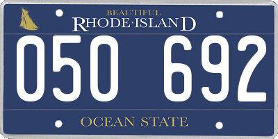RI license plate 050692