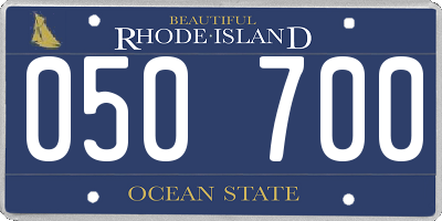 RI license plate 050700