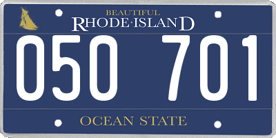 RI license plate 050701