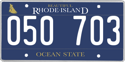 RI license plate 050703