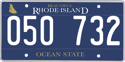 RI license plate 050732