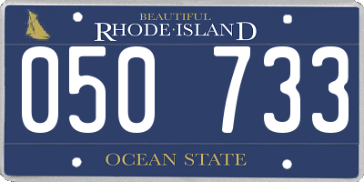 RI license plate 050733