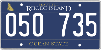 RI license plate 050735