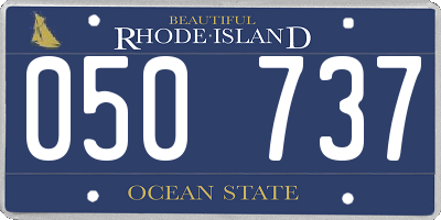RI license plate 050737