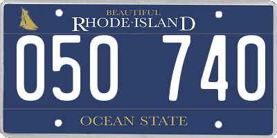 RI license plate 050740