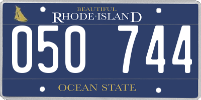 RI license plate 050744