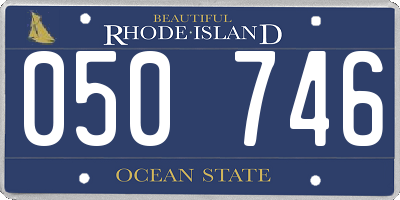RI license plate 050746