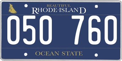 RI license plate 050760