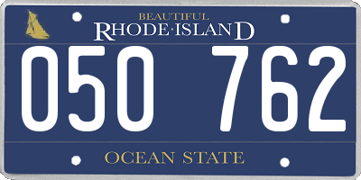 RI license plate 050762