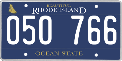 RI license plate 050766