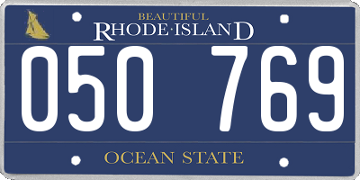 RI license plate 050769