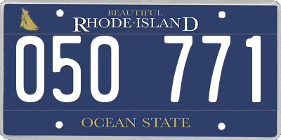 RI license plate 050771