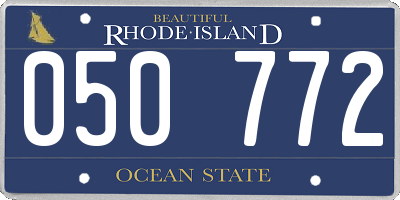 RI license plate 050772