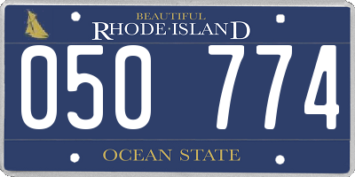RI license plate 050774