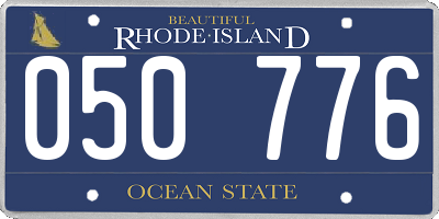 RI license plate 050776
