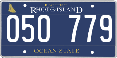 RI license plate 050779