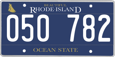 RI license plate 050782