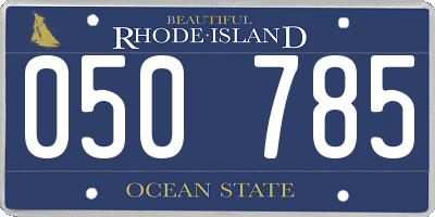 RI license plate 050785