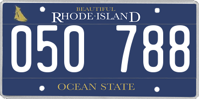 RI license plate 050788