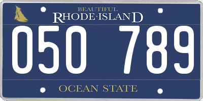 RI license plate 050789