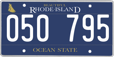 RI license plate 050795